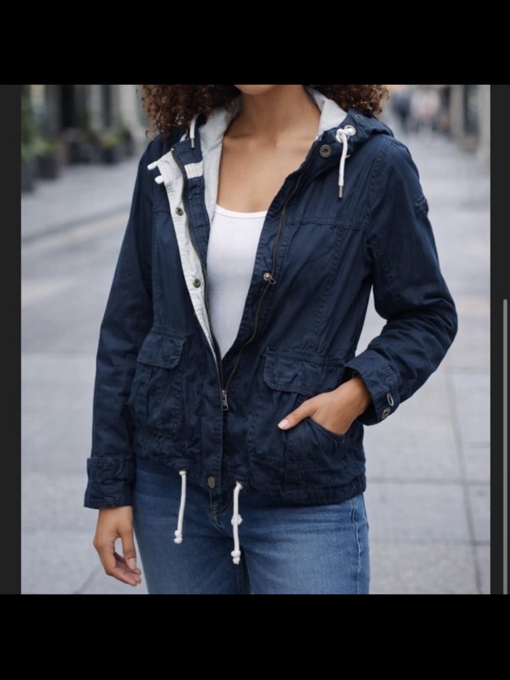 Abercrombie & Fitch Gray and White Logo Patch